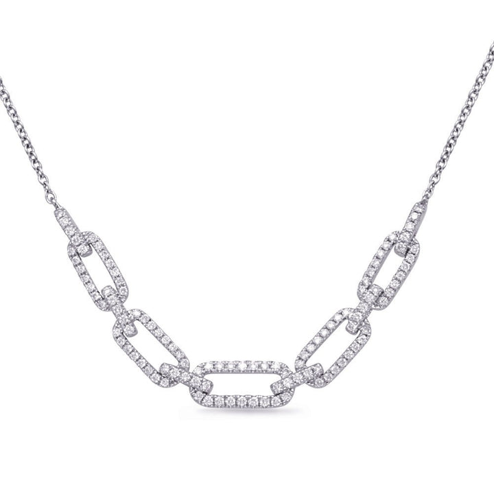 Diamond Interlocking Link Necklace - Design Jewellers Edmonton