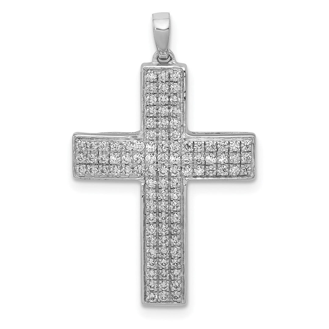 Diamond Latin Cross Pendant - Pendant - Design Jewellers Edmonton