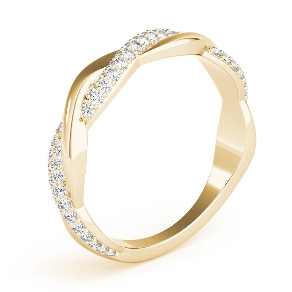 Double Row Pavé Twisted Shank Wedding Ring - Wedding Band - Design Jewellers Edmonton