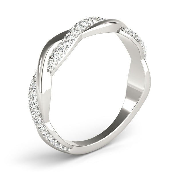 Double Row Pavé Twisted Shank Wedding Ring - Wedding Band - Design Jewellers Edmonton