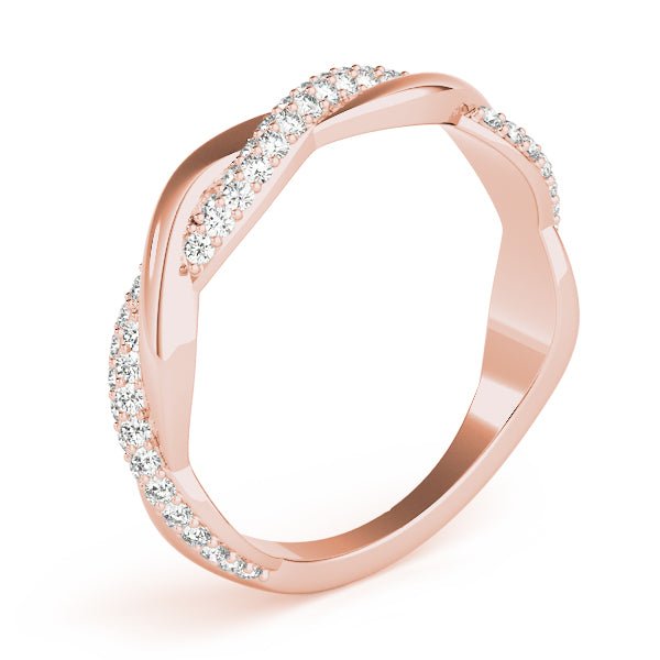 Double Row Pavé Twisted Shank Wedding Ring - Wedding Band - Design Jewellers Edmonton