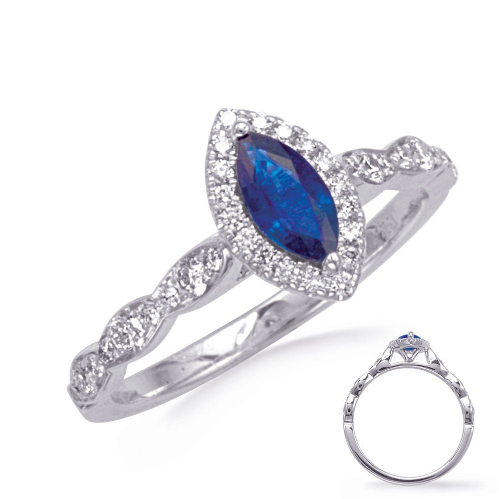 ELEGANT 0.74 ctw. SAPPHIRE & DIAMOND RING