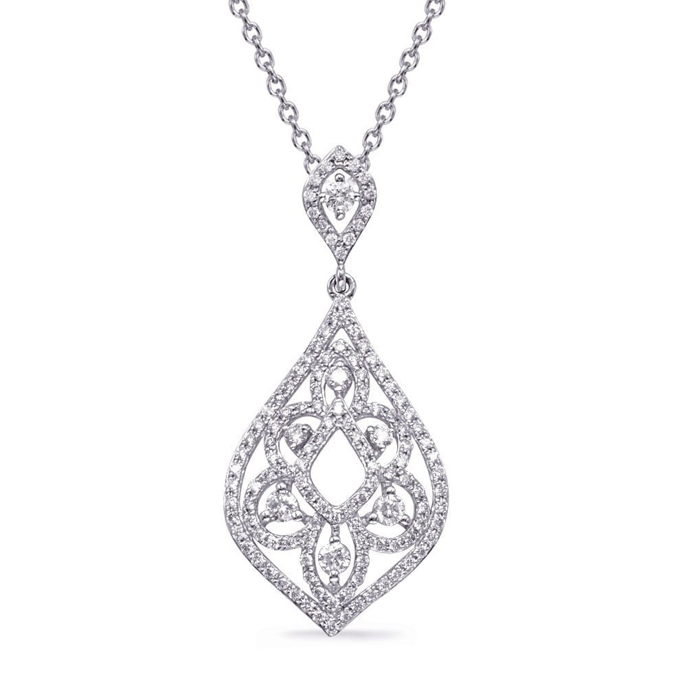 ELEGANT GOLD DIAMOND PENDANT - Charms - Design Jewellers Edmonton