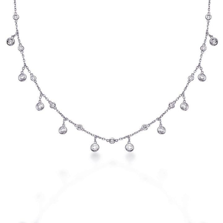 ELEGANT MULTI BEZEL DESIGN GOLD NECKLACE - Design Jewellers Edmonton