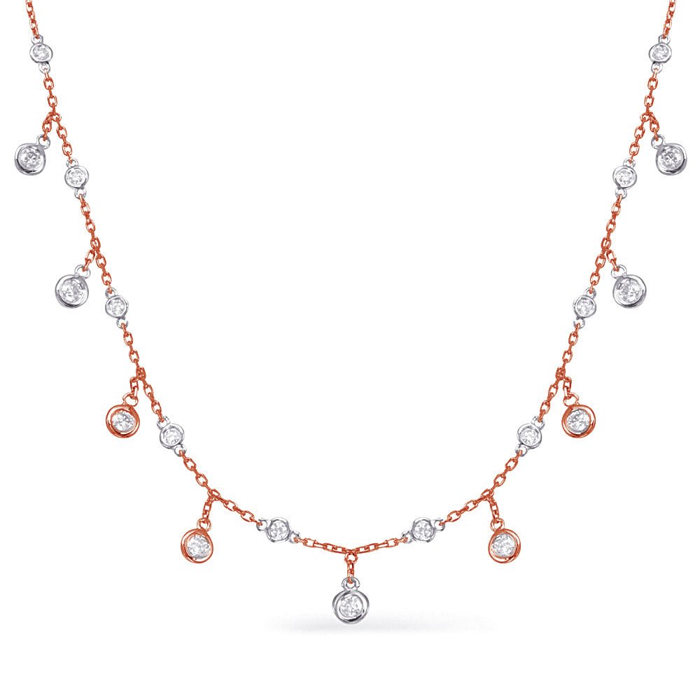 ELEGANT MULTI BEZEL DESIGN GOLD NECKLACE