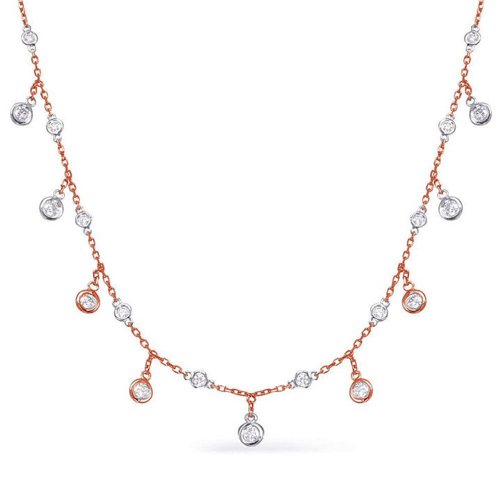 ELEGANT MULTI BEZEL DESIGN GOLD NECKLACE - Design Jewellers Edmonton