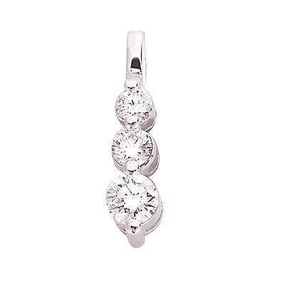 ELEGANT THREE STONE DIAMOND PENDANT