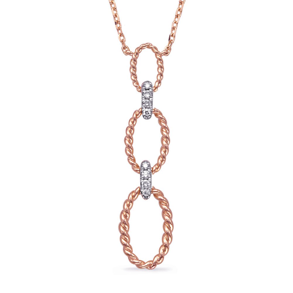 FANCY FASHION TRIPLE ROPE LOOP GOLD AND DIAMOND NECKLACE - Design Jewellers Edmonton