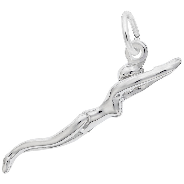 Female Swimmer Charm - Charms - Design Jewellers Edmonton