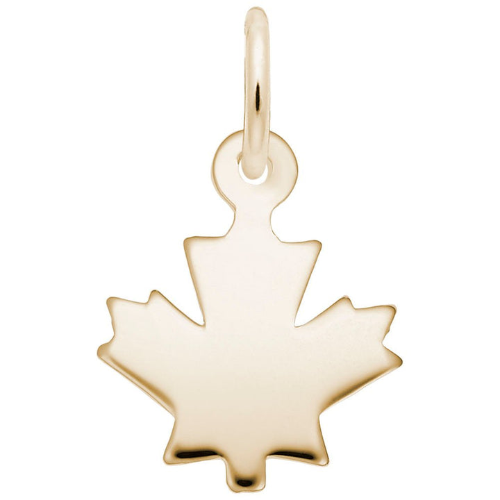 Flat Maple Leaf Accent Charm - Charms - Design Jewellers Edmonton