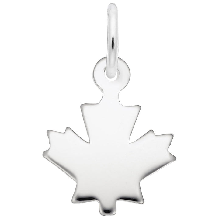 Flat Maple Leaf Accent Charm - Charms - Design Jewellers Edmonton