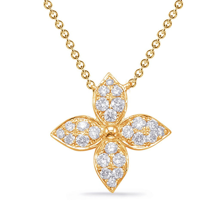 Floral Inspired Diamond Necklace - Design Jewellers Edmonton