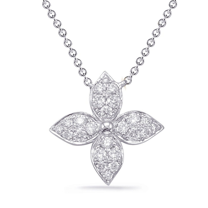 Floral Inspired Diamond Necklace - Design Jewellers Edmonton