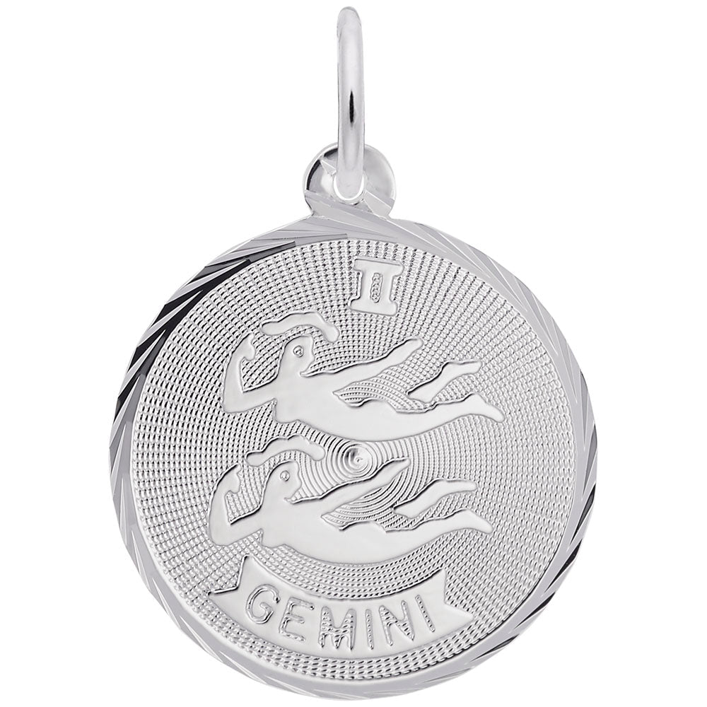 Gemini Constellation Disc Charm
