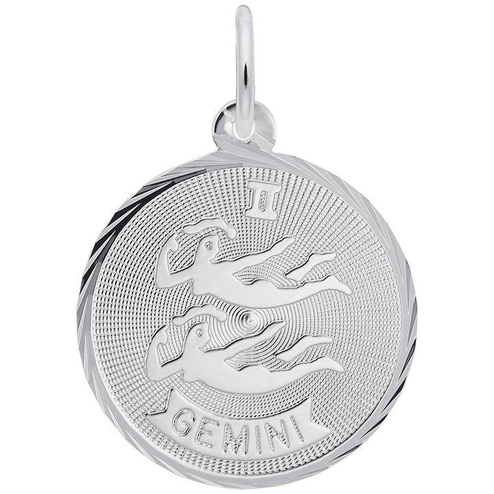 Gemini Constellation Disc Charm - Charms - Design Jewellers Edmonton