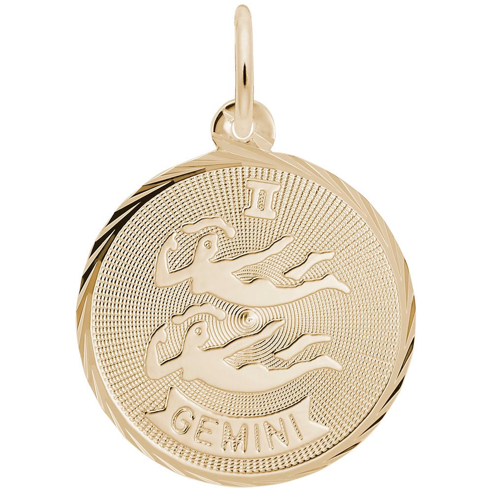 Gemini Constellation Disc Charm - Charms - Design Jewellers Edmonton