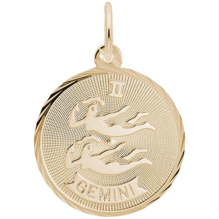 Gemini Constellation Disc Charm - Charms - Design Jewellers Edmonton