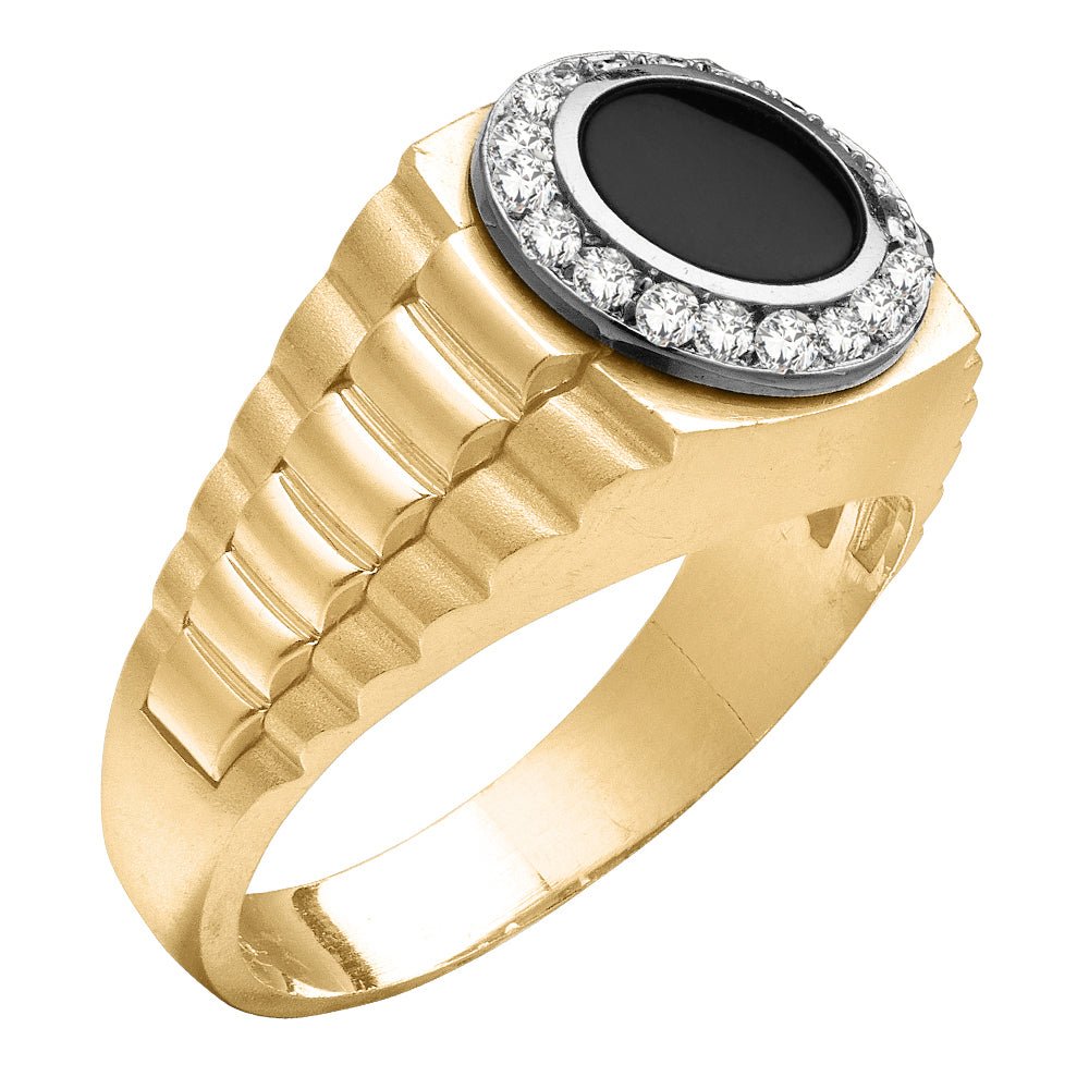 Gent'S Onyx Ring - Fashion Ring - Design Jewellers Edmonton