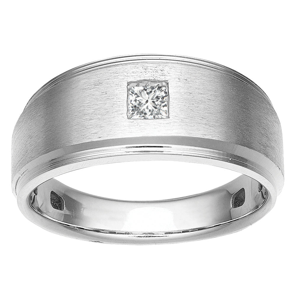 Gent'S Princess Cut Solitaire Ring