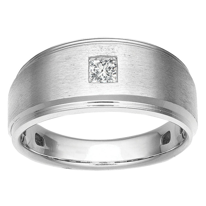 Gent'S Princess Cut Solitaire Ring - Fashion Ring - Design Jewellers Edmonton