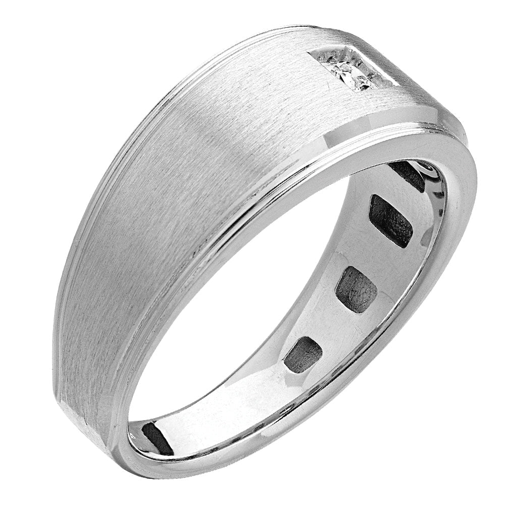 Gent'S Princess Cut Solitaire Ring - Fashion Ring - Design Jewellers Edmonton