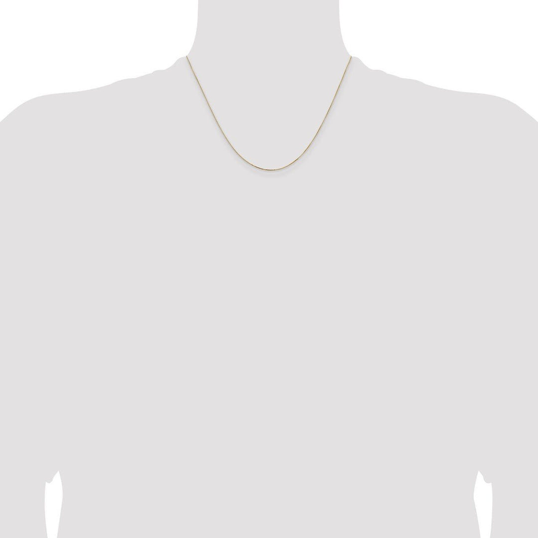 Gold 0.5mm Box Chain, 18