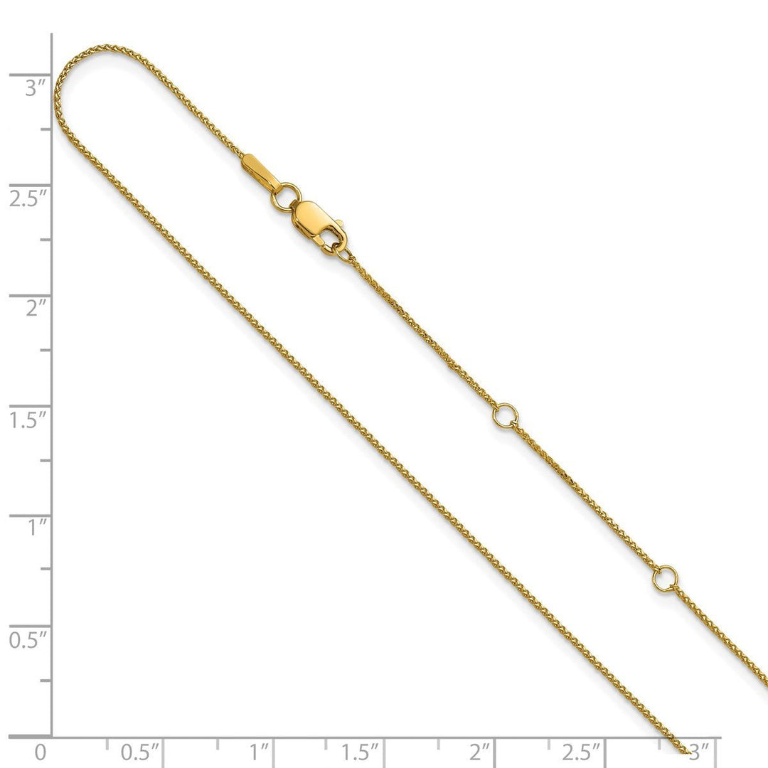 Gold 0.65mm Spiga (Wheat) Chain, 16