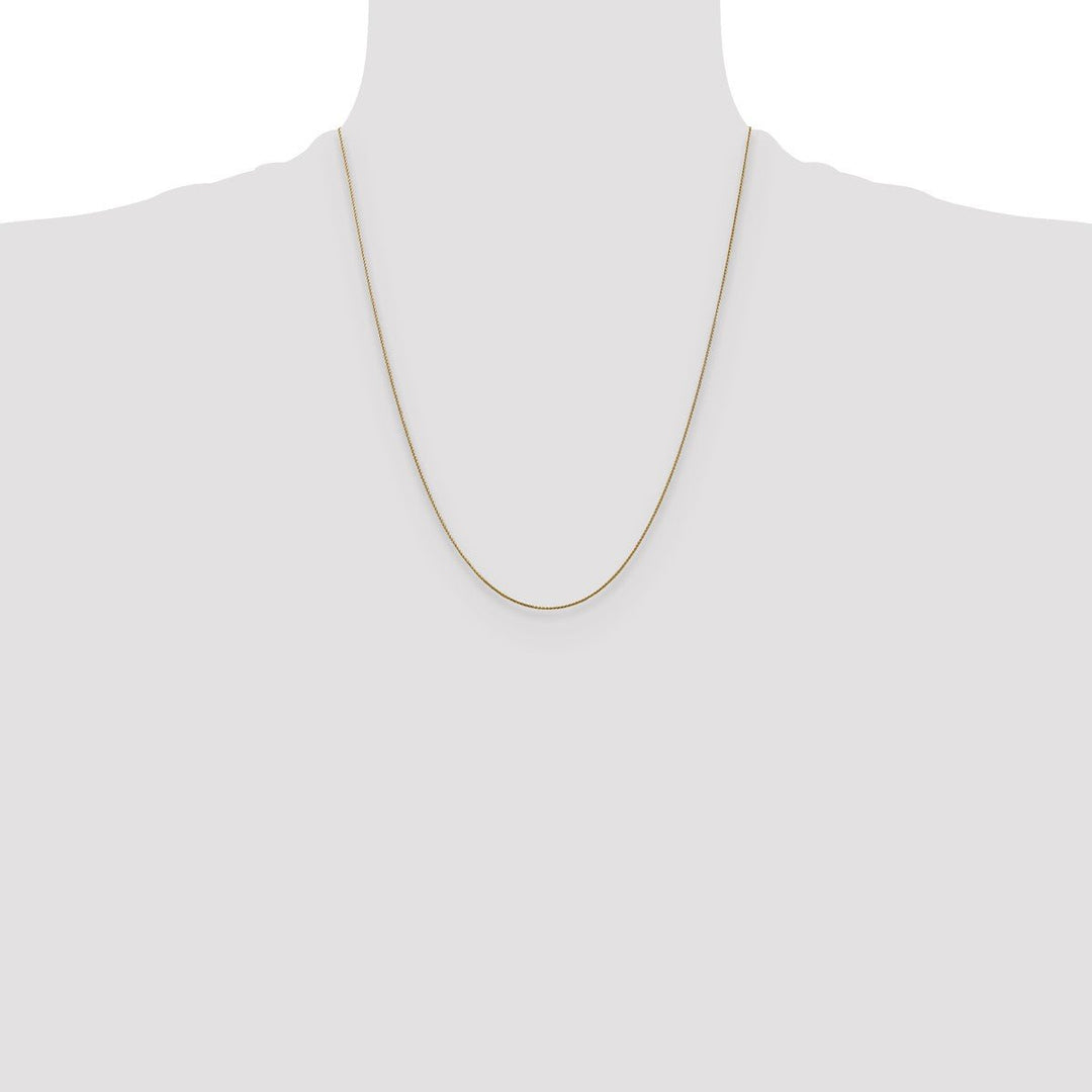 Gold 0.65mm Spiga (Wheat) Chain, 22