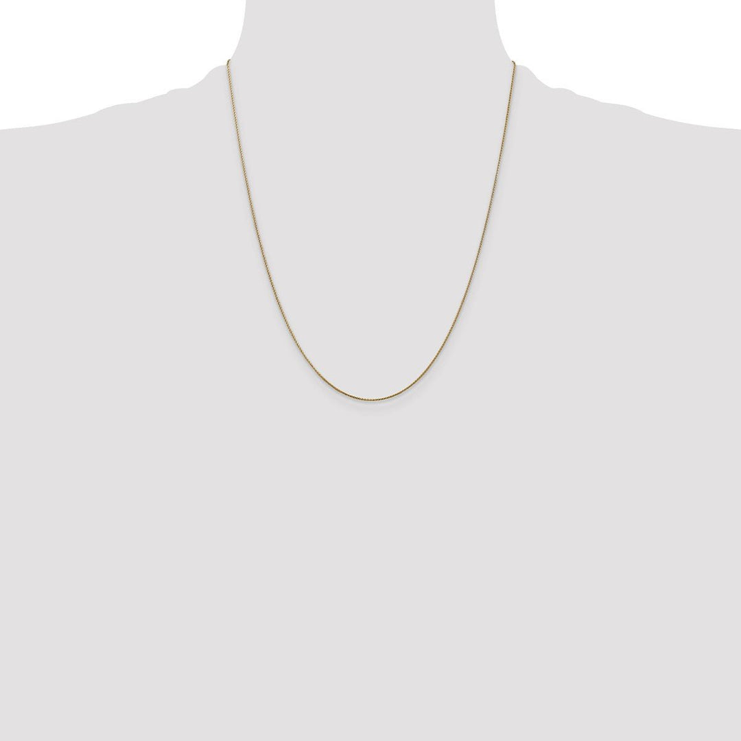 Gold 0.65mm Spiga (Wheat) Chain, 22