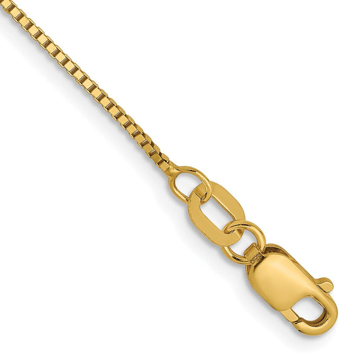 Gold 0.7mm Box Anklet, 9" - Anklet - Design Jewellers Edmonton