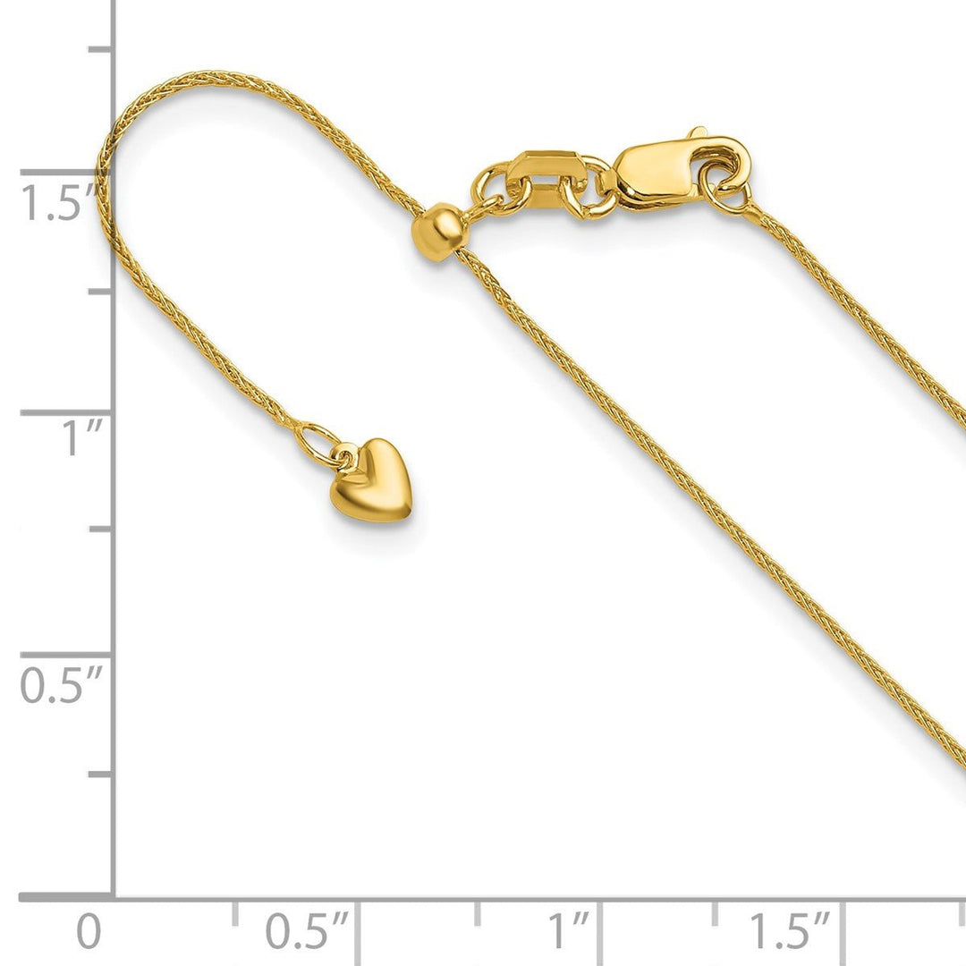 Gold 0.85mm Spiga (Wheat) Chain, 30