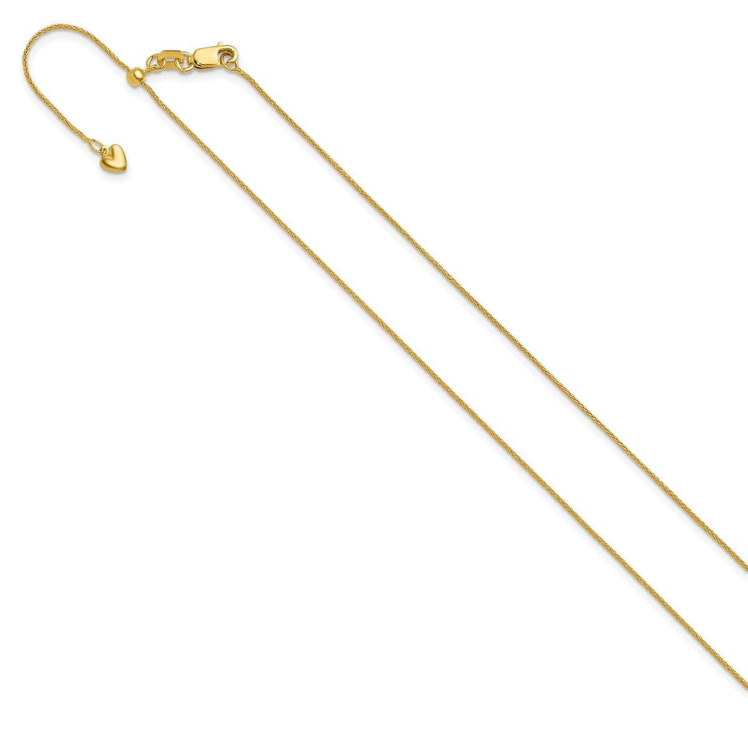 Gold 0.85mm Spiga (Wheat) Chain, 30