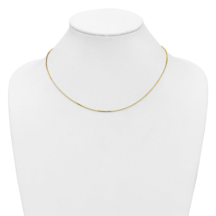 Gold 0.89mm Box Chain, 16" - Chain - Design Jewellers Edmonton