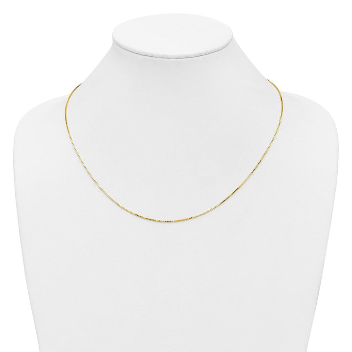 Gold 0.89mm Box Chain, 16" - Chain - Design Jewellers Edmonton