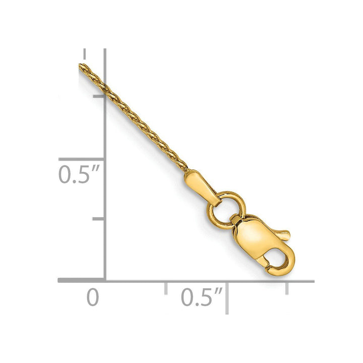 Gold 0.8mm Spiga (Wheat) Chain, 10" - Chain - Design Jewellers Edmonton