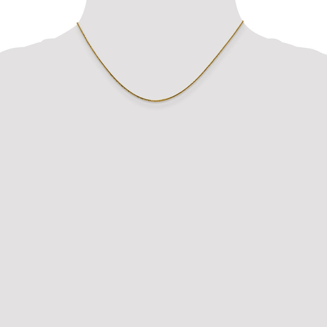Gold 0.8mm Spiga (Wheat) Chain, 16