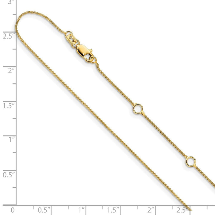 Gold 0.8mm Spiga (Wheat) Chain, 16" - Chain - Design Jewellers Edmonton