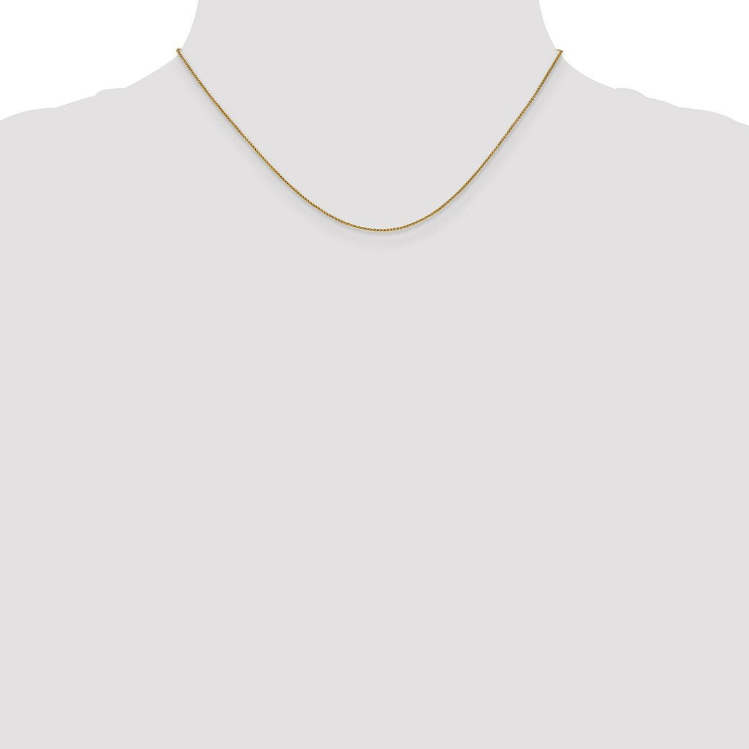 Gold 0.8mm Spiga (Wheat) Chain, 16