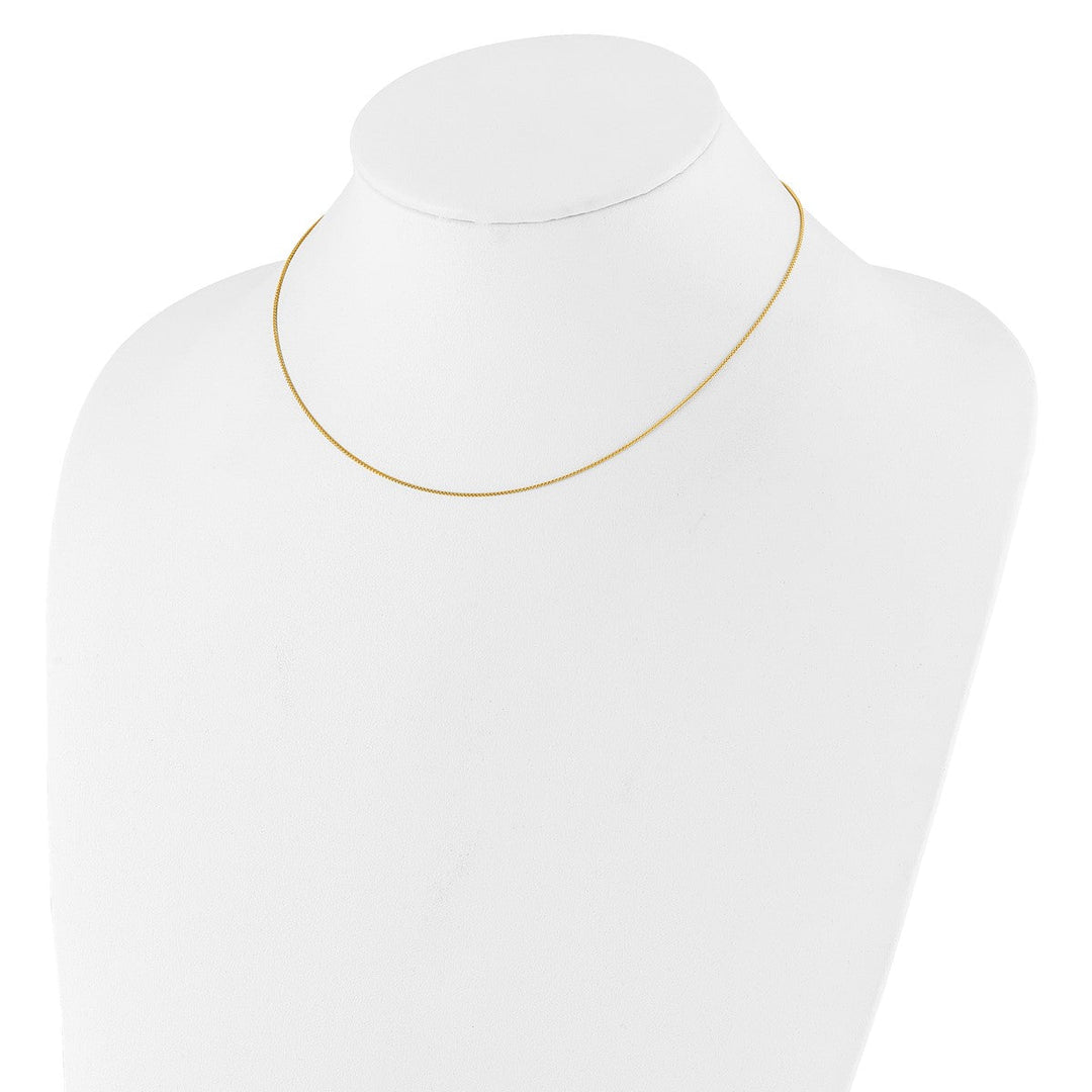 Gold 0.8mm Spiga (Wheat) Chain, 16