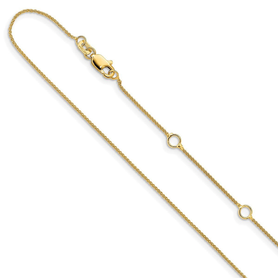 Gold 0.8mm Spiga (Wheat) Chain, 16"