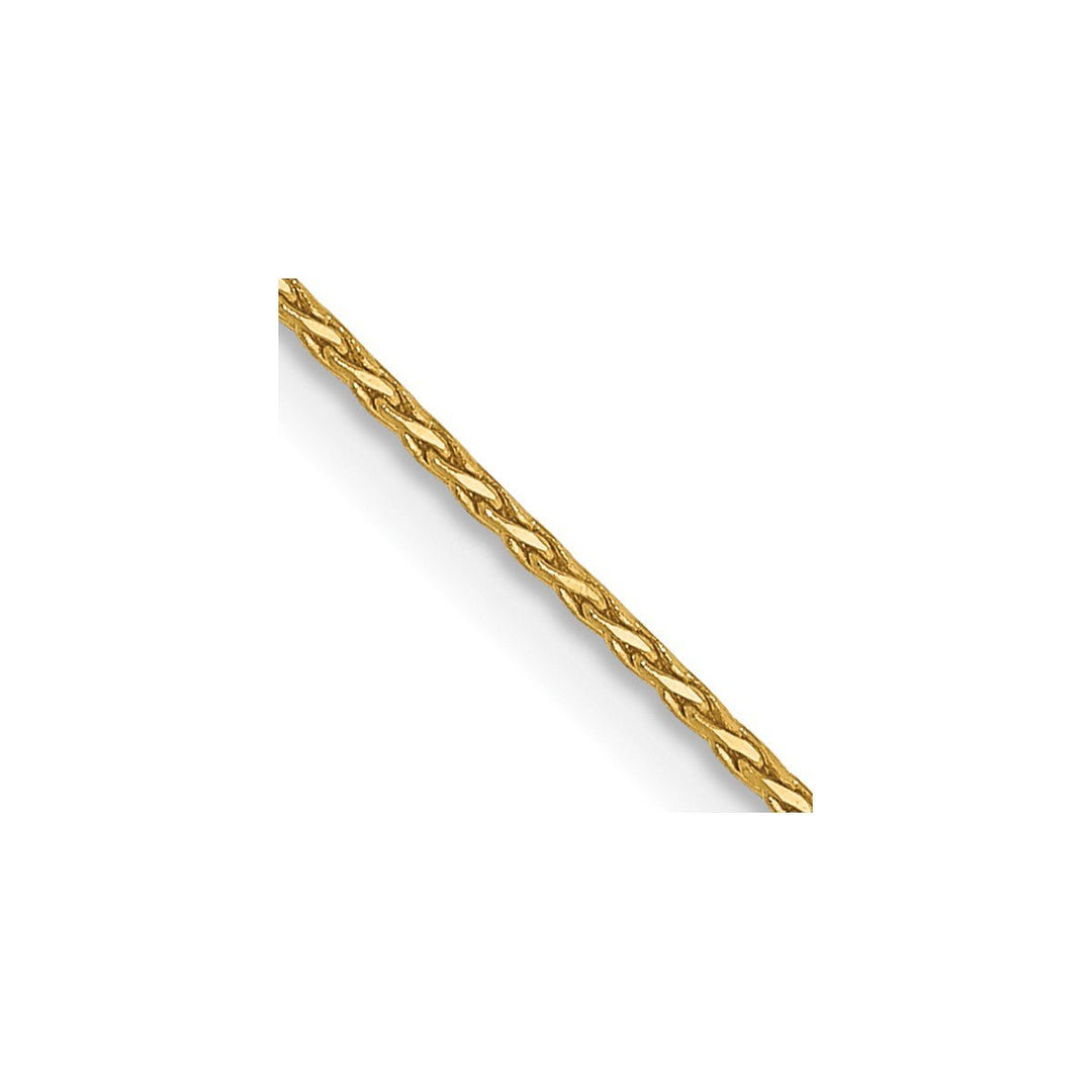 Gold 0.8mm Spiga (Wheat) Chain, 18"