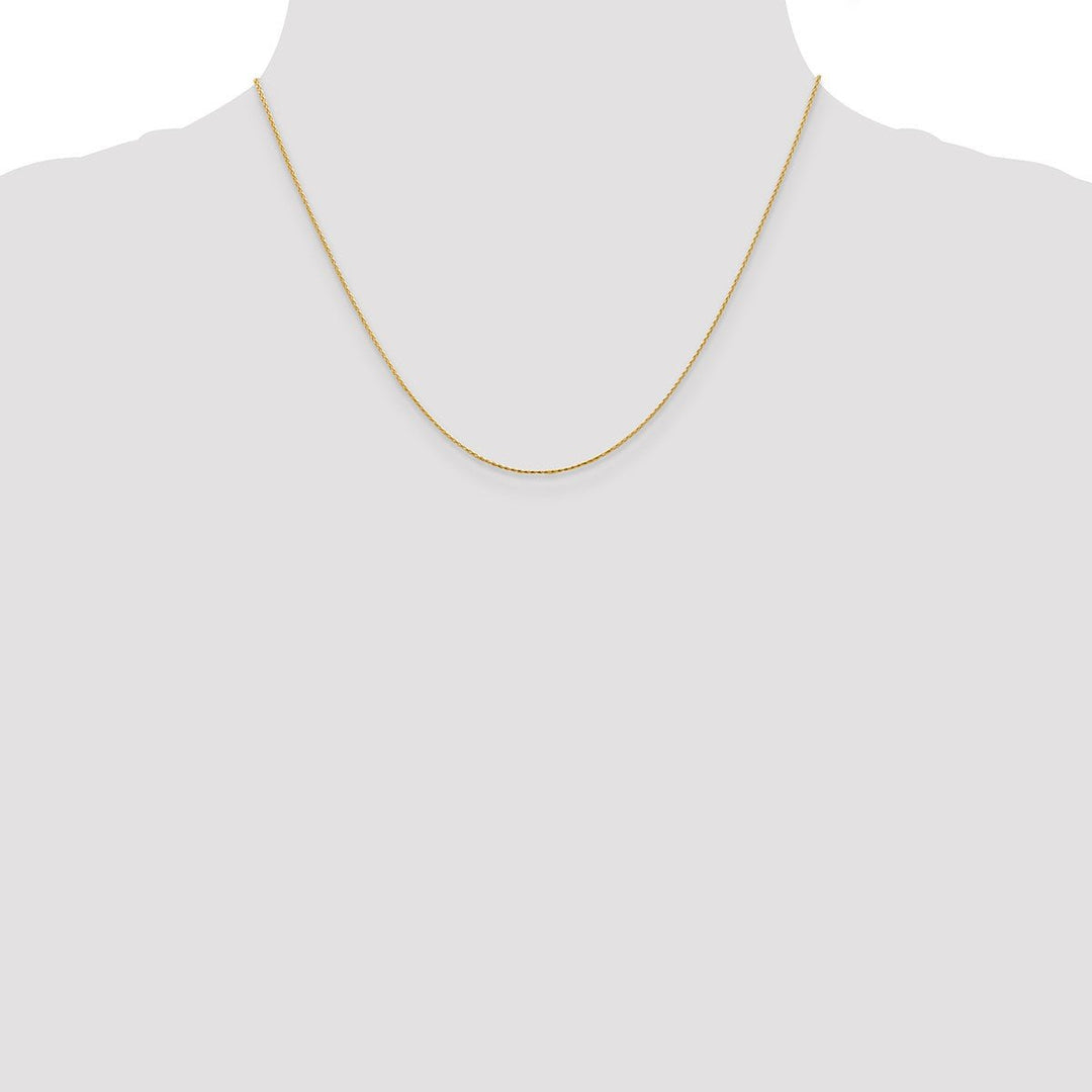 Gold 0.8mm Spiga (Wheat) Chain, 18