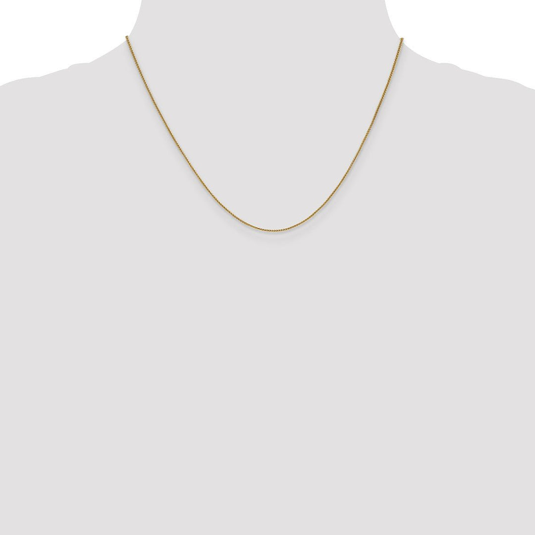 Gold 0.8mm Spiga (Wheat) Chain, 18