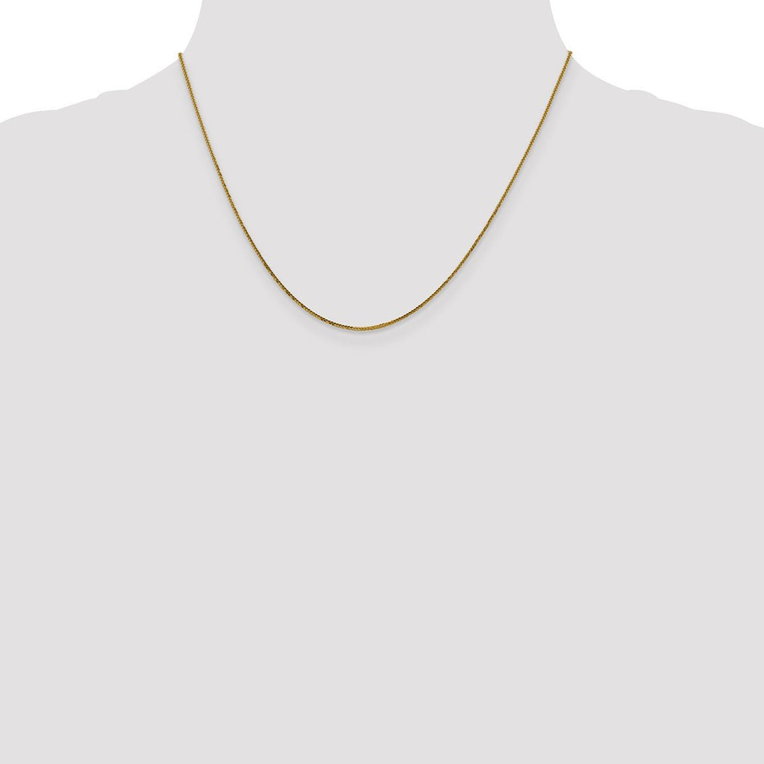 Gold 0.8mm Spiga (Wheat) Chain, 18