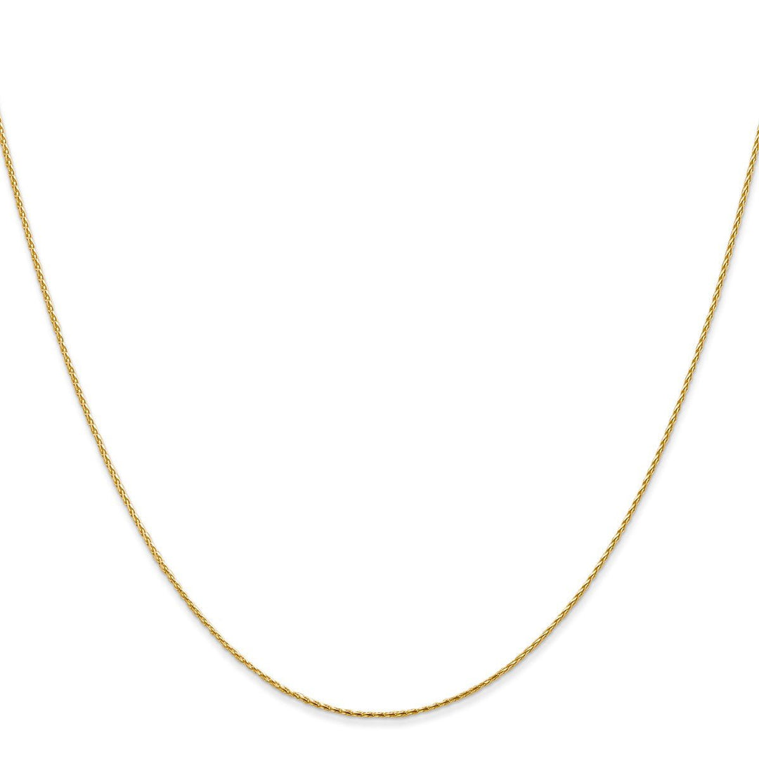 Gold 0.8mm Spiga (Wheat) Chain, 20