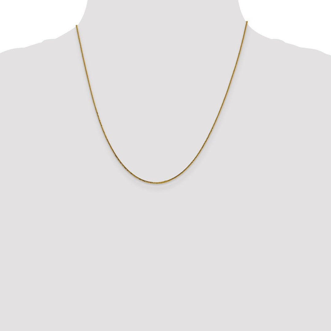 Gold 0.8mm Spiga (Wheat) Chain, 20