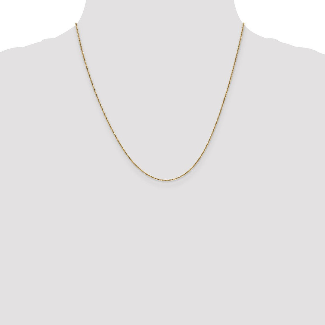 Gold 0.8mm Spiga (Wheat) Chain, 20