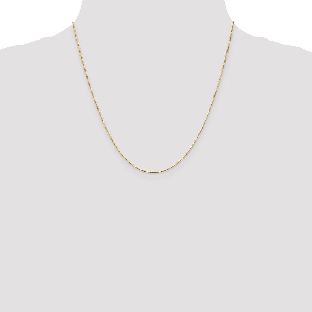Gold 0.8mm Spiga (Wheat) Chain, 20