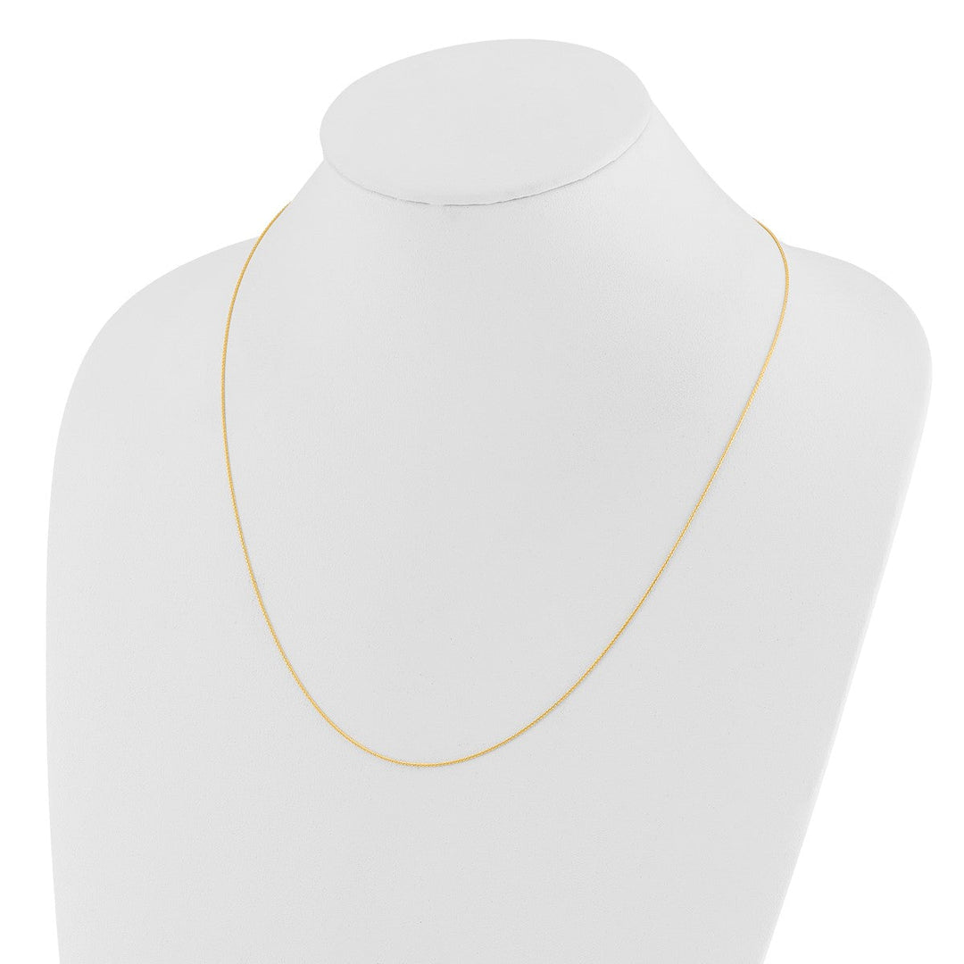 Gold 0.8mm Spiga (Wheat) Chain, 22
