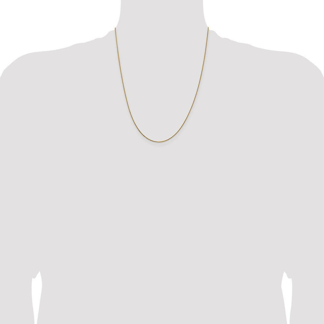 Gold 0.8mm Spiga (Wheat) Chain, 22